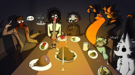 (background and render by me. characters drawn by other people)
